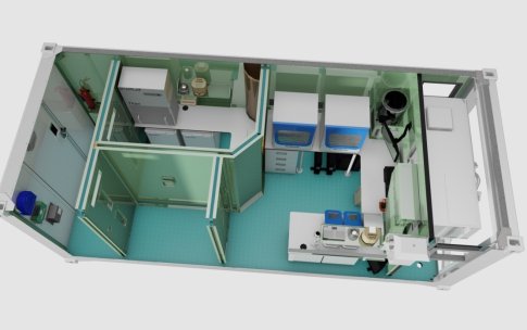 CAD rendering of the deployable DNA unit